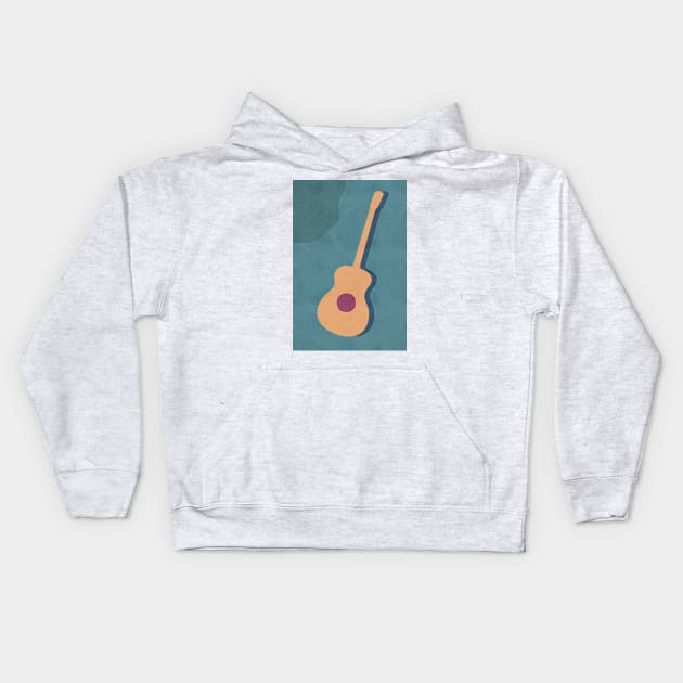 Guitar painting Kids Hoodie by OZOROZO